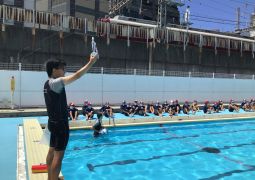 水泳大会開催