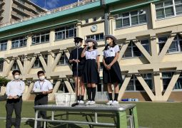 久しぶりの通学班朝会