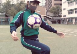 体育のサッカー練習