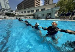 小学校生活最後の水泳学習