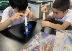 「とじこめた空気と水」の学習が終わりました！