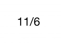 11月6日（月）の時間割変更について
