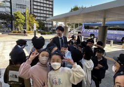 堺市役所展望台　エレベーターで下に降りると…