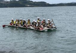 林間学舎16 「いかだスタート2」