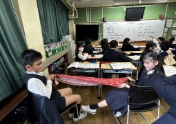 布はどの方向に伸びるのかな？